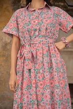 Load image into Gallery viewer, the PARSLEY MIDI dress - soft pink floral
