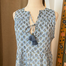 Load image into Gallery viewer, BORAGE MIDI dress - blue &amp; white butis
