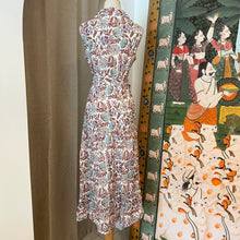 Load image into Gallery viewer, The CAROM dress - brown with red and pink floral

