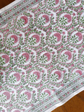 Load image into Gallery viewer, RANI/Table runner - block printed PINK
