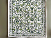 Load image into Gallery viewer, RANI/Table runner - block printed GREEN
