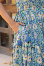 Load image into Gallery viewer, the CILANTRO midi - green with yellow floral
