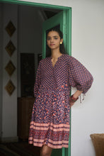 Load image into Gallery viewer, the CHILLI mini - vintage navy with red floral
