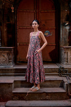 Load image into Gallery viewer, the SENF maxi - charcoal grey with pink floral
