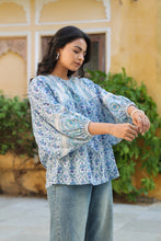 Load image into Gallery viewer, the MINT top - grey floral
