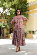 Load image into Gallery viewer, the Godet Skirt - soft pink floral
