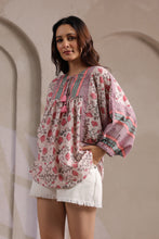 Load image into Gallery viewer, the MINT top - white w/ pink floral
