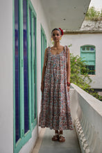 Load image into Gallery viewer, the SAGE Maxi - white with brown and pink floral
