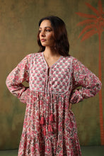Load image into Gallery viewer, The Thyme Dress - white &amp; pink floral
