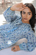 Load image into Gallery viewer, the Thyme maxi - greyish blue floral
