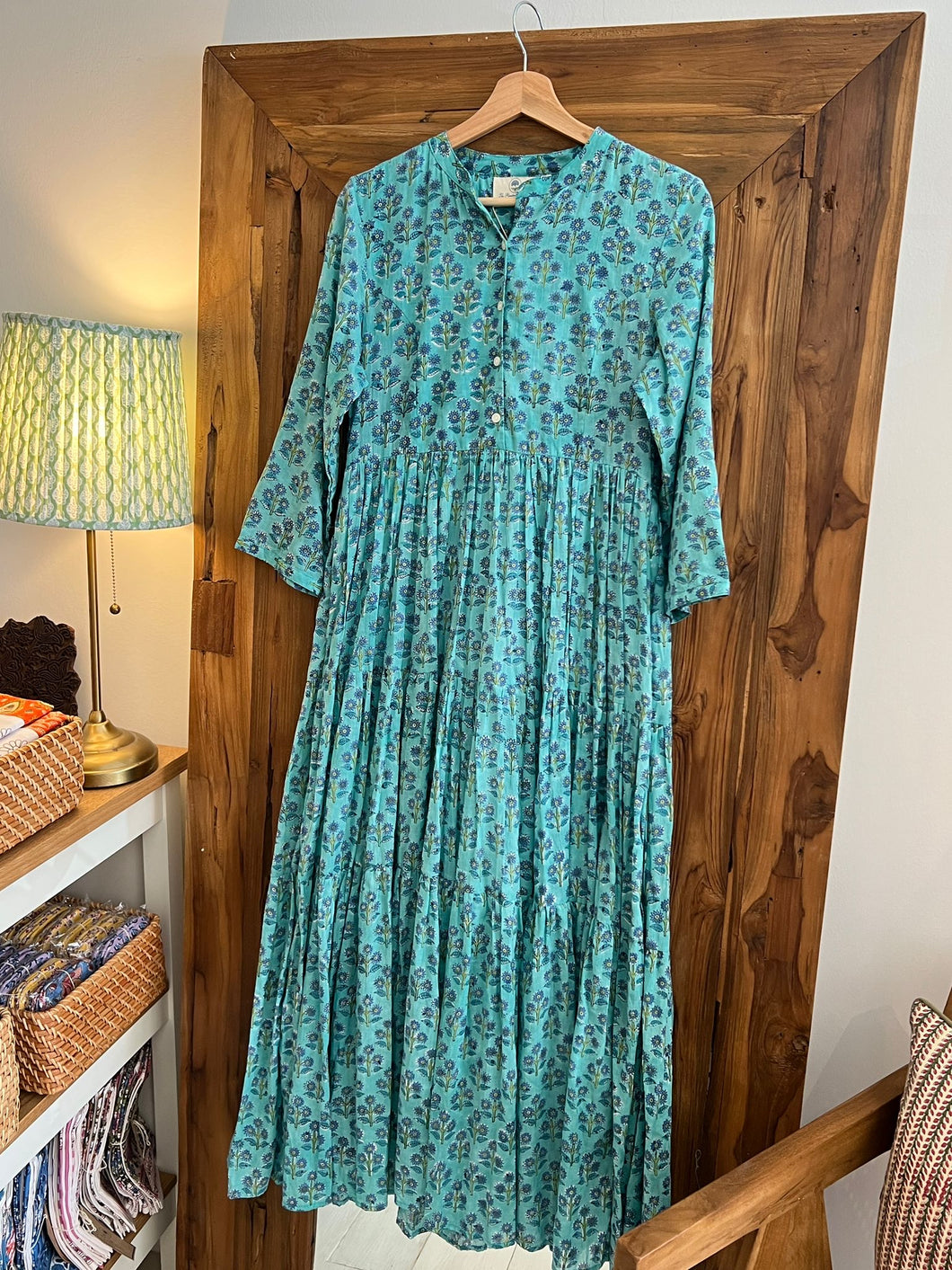 The Pepper dress with lining - sea green blue