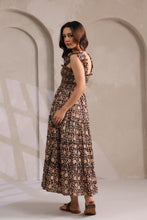 Load image into Gallery viewer, The PAPRIKA dress - black bagru floral
