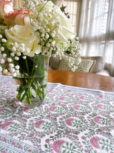 Load image into Gallery viewer, RANI/Table runner - block printed PINK
