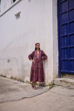 Load image into Gallery viewer, The WASABI midi - vintage NAVY with red butis
