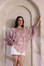 Load image into Gallery viewer, the MINT top - white w/ pink floral
