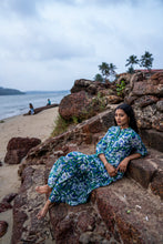 Load image into Gallery viewer, The Pepper Maxi - Blue &amp; Green floral
