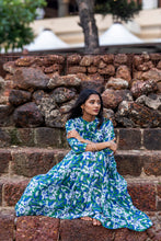 Load image into Gallery viewer, The Pepper Maxi - Blue &amp; Green floral

