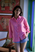 Load image into Gallery viewer, The Pink Checks oversized shirt
