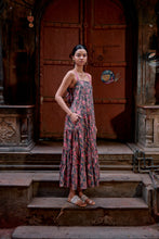 Load image into Gallery viewer, the SENF maxi - charcoal grey with pink floral

