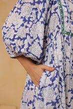 Load image into Gallery viewer, The NUTMEG midi - cobalt blue floral
