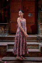 Load image into Gallery viewer, the SENF maxi - charcoal grey with pink floral
