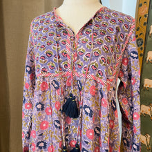 Load image into Gallery viewer, The Thyme Dress - lavendar w/ pink navy floral
