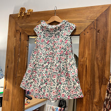 Load image into Gallery viewer, Kids Smocked dress with lining - white red floral
