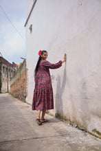 Load image into Gallery viewer, The WASABI midi - vintage NAVY with red butis
