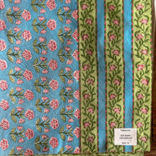 Load image into Gallery viewer, Table cloth 6/8 seater - blue with butis
