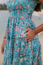 Load image into Gallery viewer, The PAPRIKA dress - Turquoise floral
