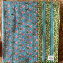 Load image into Gallery viewer, Table cloth 6/8 seater - blue with butis
