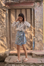 Load image into Gallery viewer, the WRAP skirt - light blue floral
