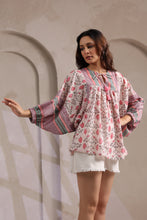 Load image into Gallery viewer, the MINT top - white w/ pink floral
