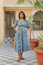 Load image into Gallery viewer, the ANISE midi - blue geometric
