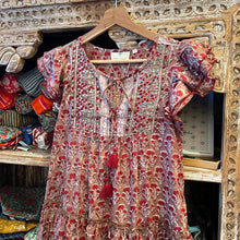 Load image into Gallery viewer, the CILANTRO mini - brown with red floral
