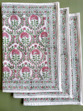 Load image into Gallery viewer, RANI/Placemats - block printed PINK(set of 6)
