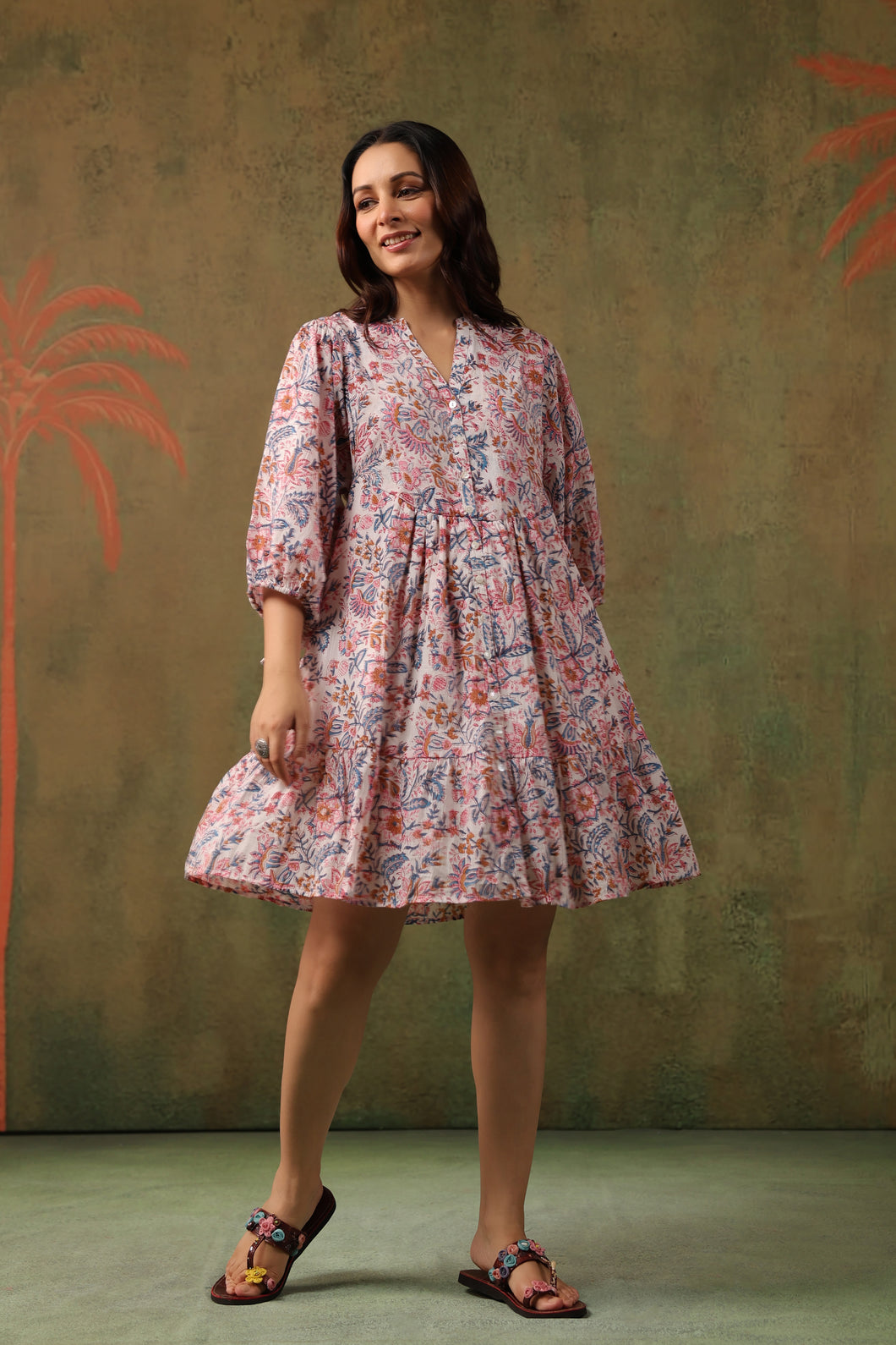 the CHILLI mini - white pink floral