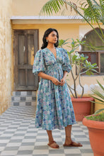 Load image into Gallery viewer, the ANISE midi - blue geometric
