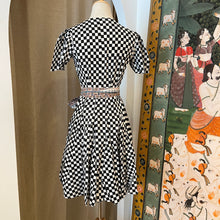 Load image into Gallery viewer, The CASSIA MINI wrap dress - black &amp; white checks
