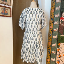Load image into Gallery viewer, the GINGER dress - white &amp; blue floral
