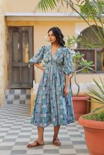 Load image into Gallery viewer, the ANISE midi - blue geometric
