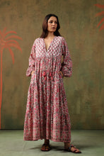 Load image into Gallery viewer, The Thyme Dress - white &amp; pink floral
