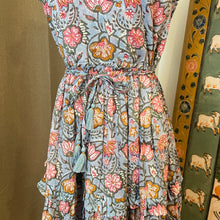 Load image into Gallery viewer, the CILANTRO midi - pastel blue w/pink floral
