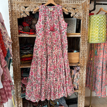 Load image into Gallery viewer, BORAGE MIDI dress - white w/pink floral
