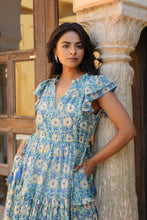 Load image into Gallery viewer, the CILANTRO midi - green with yellow floral
