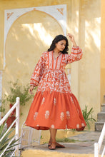 Load image into Gallery viewer, The WASABI midi - terracotta floral
