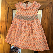 Load image into Gallery viewer, Kids Smocked dress with lining - soft coral butis
