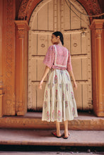 Load image into Gallery viewer, the TIERED skirt - green stripes
