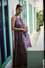 Load image into Gallery viewer, The TAMARIND maxi - Navy blockprinted tiered maxi
