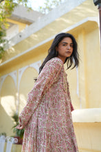Load image into Gallery viewer, The Thyme Dress - SAGE green with pink floral
